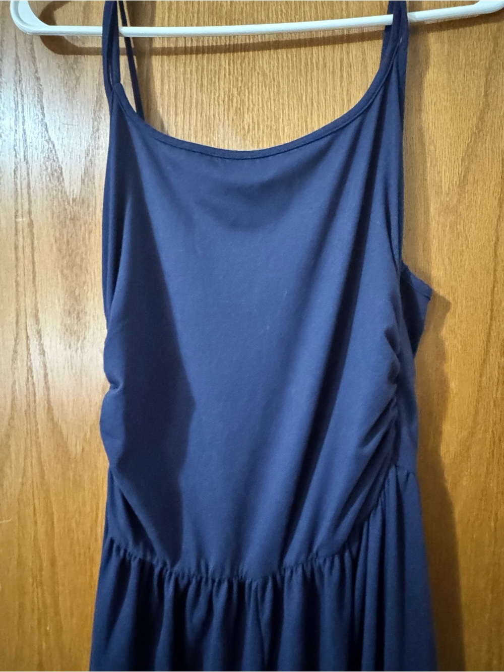 Sleeveless Navy Maxi Jumper - Women's Flowing Casual Maxi - Picture 3 of 4